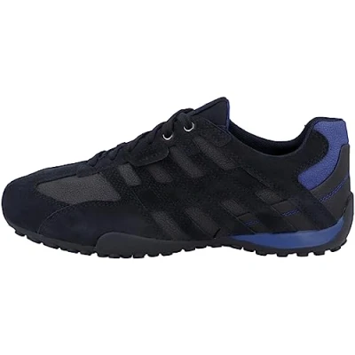 Image of Geox U Snake K LOW Trainers Navy royal, Men&#039;s, Size: 6.5, royal Leather/synthetics