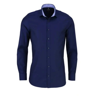 Image of Olymp Level Five BODY FIT Formal shirt, Men&#039;s, Size: 17.5, Dark blue