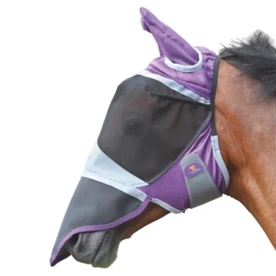 Image of Shires Fly Mask Deluxe with ears and nose