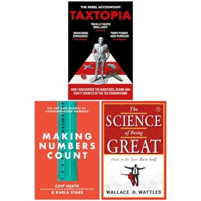 Image of TAXTOPIA, Making Numbers Count &amp; The Science of Being Great 3 Books Collection Set