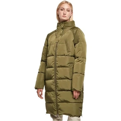 Image of Urban Classics HIGH NECK Winter coat, Women&#039;s, Size: XXL, Olive