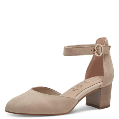 Image of Tamaris COMFORT Damen Pumps mit Riemen aus Leder Elegant, Beige (Beige), 42 EU