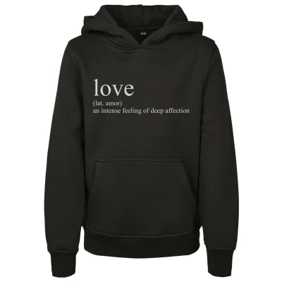 Image of Mister Tee LOVE Definition Hoodie for kids, Size: 7 8y, Black