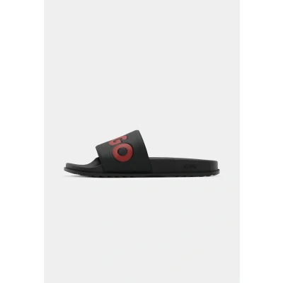 Image of HUGO Match_it_slid_rblg_n Pool slides, Men&#039;s, Size: 3.5, Black one Synthetics