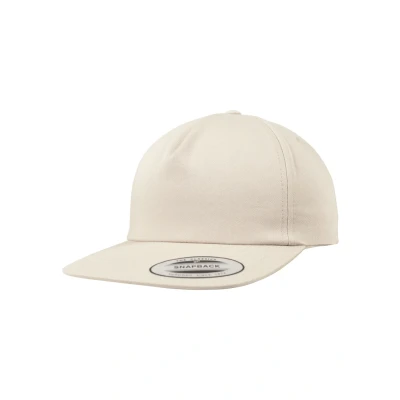 Image of Flexfit Unstructured 5PANEL Snapback Cap, Size: One Size, Beige