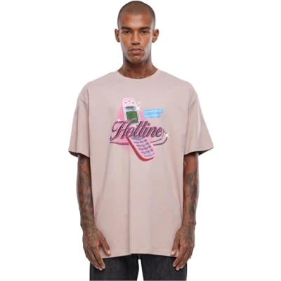 Image of Upscale by Mister Tee Unisex Hotline Oversize Print Tshirt, Size: 4XL, Duskrose