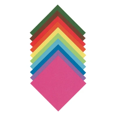 Image of folia 8920 Folding Sheets 20 x cm 70 g/m² 100 Assorted in 10 Intense Colours Ideal for Paper and Other Creative Crafts