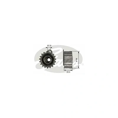 Image of Tensioner Pulley, timing belt GATES T42073