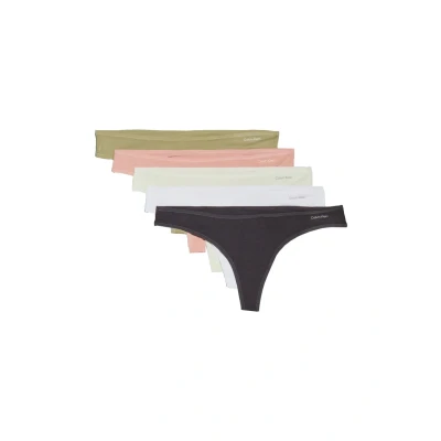 Image of Calvin Klein Underwear Thong 5 PACK offwhite, Women&#039;s, Size: XL, Off/white
