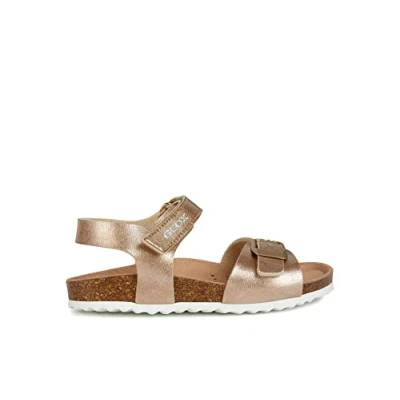 Image of Geox J Adriel G C SHI SYNT LEA Sandals for kids, Size: 13K, Rose gold Synthetics