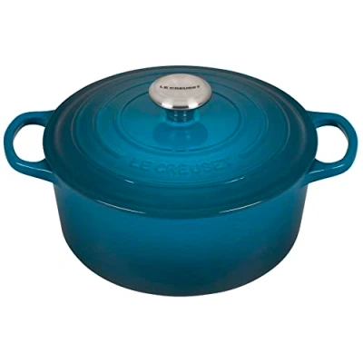 Image of Le Creuset Casserole Signature Deap Teal ø 24 cm / 4.2 liters Suitable for all Cooktops