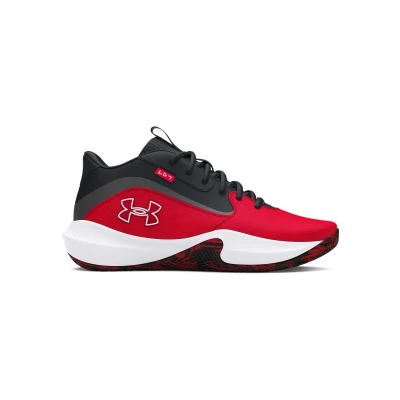 Image of Under Armour Performance Lockdown Basketball shoes, Size: 7, Red Leather/synthetics