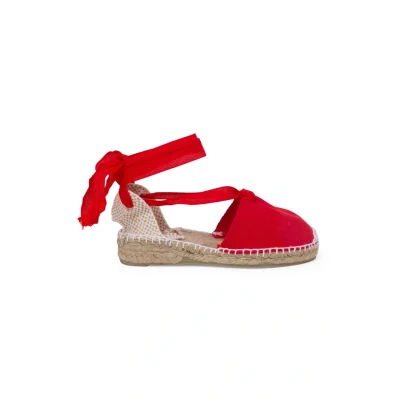 Image of Pisamonas Valencianas Lisas Sandals for kids, Size: 11K, Rojo Textile/synthetics