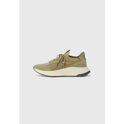 Image of BOSS SLON Trainers, Men&#039;s, Size: 8, Light/pastel green Leather and textile
