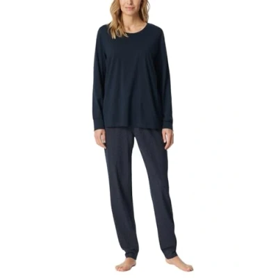 Image of Schiesser Schlafanzug SET Pyjama set, Women&#039;s, Size: 10, Dunkelblau