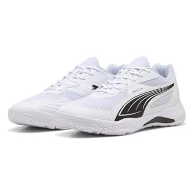 Image of Puma Solarflash III Unisex Handball shoes, Size: 7.5, White/black shoes