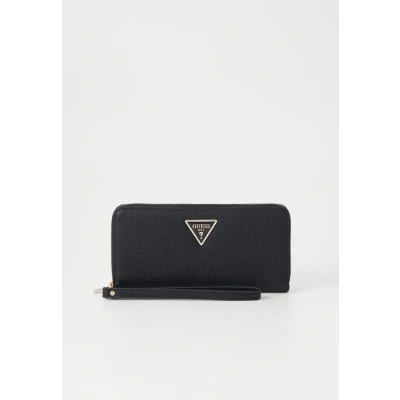 Image of Guess Laurel Large ZIP Wallet, Women&#039;s, Size: One Size, Black