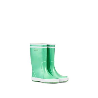 Image of Aigle Unisex Kid&#039;s Lolly Irrise 2 Rain Boot, Scarabee Green, 13 UK Child