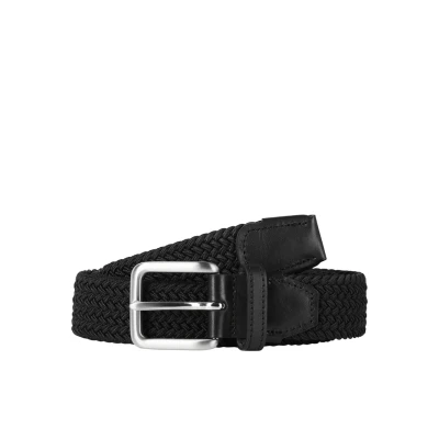 Image of Jack &amp; Jones Jacspring BELT Braided belt, Men&#039;s, Size: 42, Black