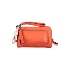 Image of Desigual Women&#039;s Half Logo 24 New Accessories PU Shoulder Bag, One Size, Orange, Size