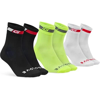 Image of GripGrab Classic Regular Cut Single &amp; Multipack Summer Cycling Socks Road Bicycle Mountain Gravel Bike Indoor Spinning