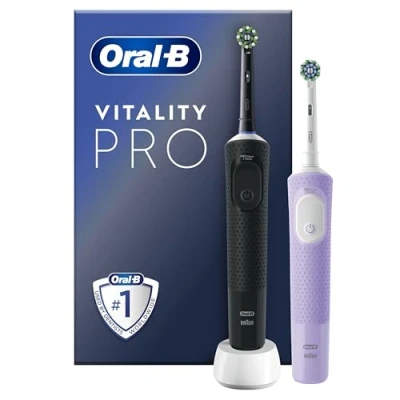 Image of Oral B Vitality PRO Black and Lilac Duo Pack