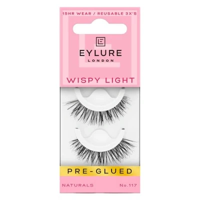 Image of Eylure Pre Glued False Lashes Fluttery Light No. 117