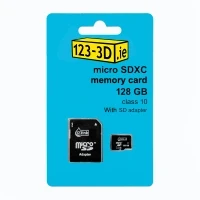 Image of 123 3D Micro SDXC class 10 memory card including adapter 128GB