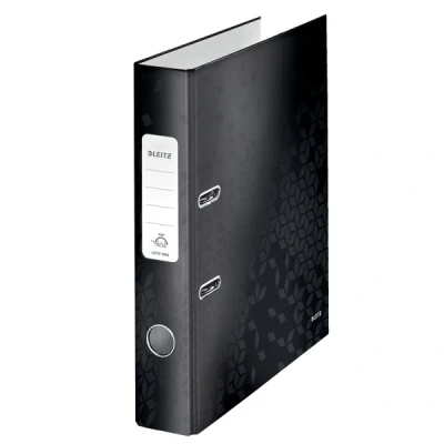 Image of Leitz A4 Lever Arch File, Black, 50 mm spine width, WOW Range, 10060095