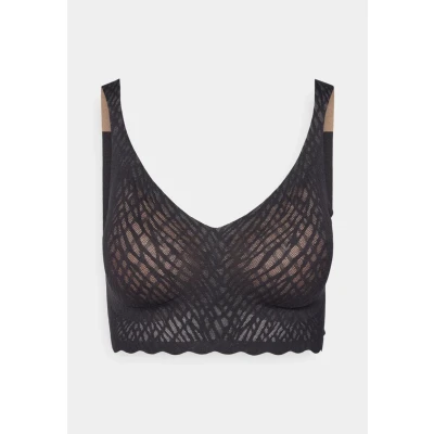 Image of Sloggi Women&#039;s Zero Feel Bliss Bralette Bra, Black, XL