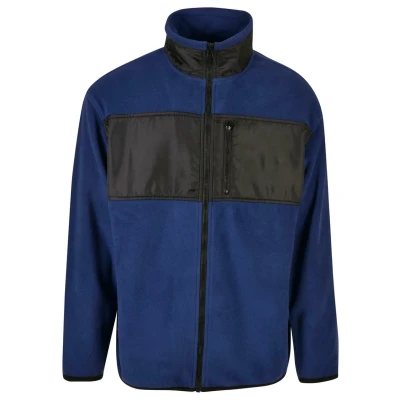 Image of Urban Classics Hooded Micro Fleece jacket, Men&#039;s, Size: Large, Spaceblue