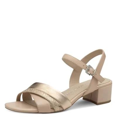 Image of Marco Tozzi Ankle cuff sandals, Women&#039;s, Size: 7, Powder comb Leather/synthetics