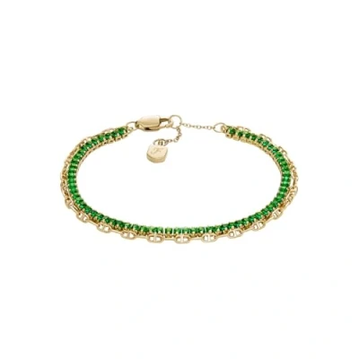 Image of Fossil Women&#039;s Heritage Gold Brass Bracelet, JA7272710
