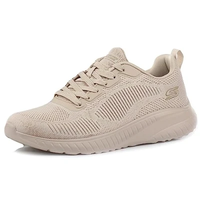Image of Skechers Sport BOBS Squad Chaos Trainers, Women&#039;s, Size: 4.5, Nude Polyester