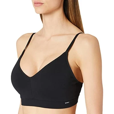 Image of Skiny Herausnehmbare PADS Essentials Triangle bra, Women&#039;s, Size: 10, Black