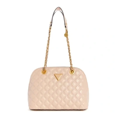 Image of GUESS Giully Dome Satchel Light Beige