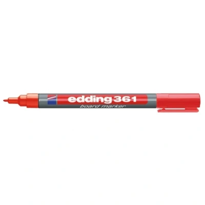 Image of edding 361 whiteboard marker red 10 pens round tip 1 mm pen dry wipe for whiteboards, flipcharts, pinboards, magnetic and memo boards sketchnotes refillable