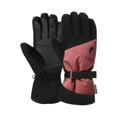 Image of Reusch Susan Gore Tex Warm, Waterproof, Windproof and Breathable Winter Gloves, Finger Snow Ski Gloves for Women, Classic Feminine, Black