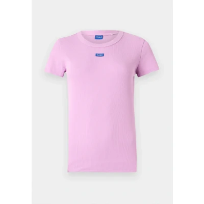 Image of HUGO EASY TEE Basic Tshirt, Women&#039;s, Size: XS, Light/pastel pink