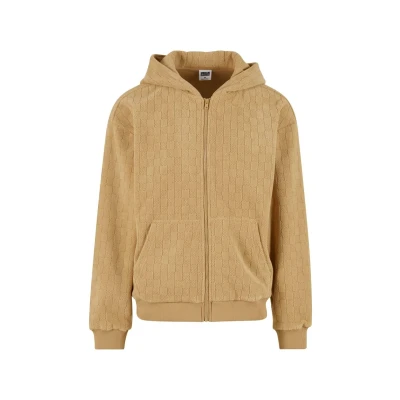 Image of Urban Classics Zipup sweatshirt, Men&#039;s, Size: 3XL, Unionbeige