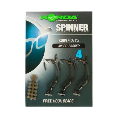 Image of Korda Spinner Hook Sections Kurv 4 Carp hooks