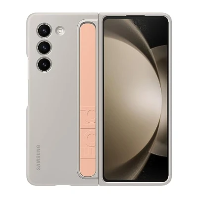 Image of Samsung Standing PC Back Cover with Strap Beige Galaxy Z Fold5