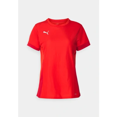 Image of Puma Teamgoal Matchday Sports Tshirt, Women&#039;s, Size: XL, Red/white/fast red