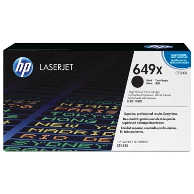 Image of HP Color LaserJet CP4525xh 649X (CE260X) high capacity black toner (original HP)