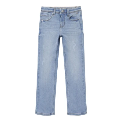Image of Name it Nkmryan Straight leg jeans for kids, Size: 7y, Blue