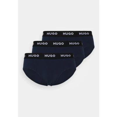 Image of HUGO Hipbrief 3 PACK Briefs, Men&#039;s, Size: Small, Navy