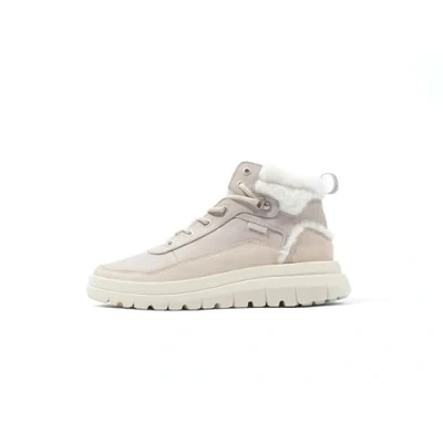 Image of Palladium CUFF WARM Hightop trainers, Women&#039;s, Size: 7.5, Beige Leather and textile
