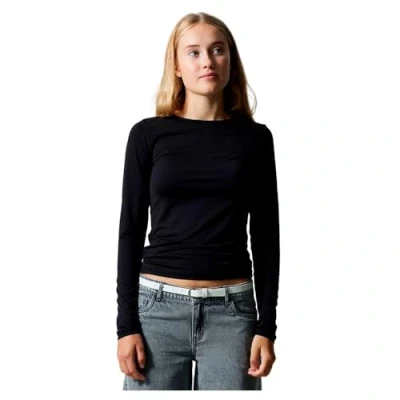 Image of LMTD Women&#039;s Nlfdinci Ls Short S Top Noos, Black, 134 140