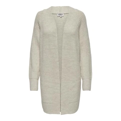 Image of ONLY Onlleise Freya OPEN Cardigan Cardigan, Women&#039;s, Size: Large, Whitecap gray