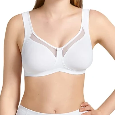 Image of Anita Comfort Women&#039;s Relief Clara Bra Adjustable Straps, White, 34B